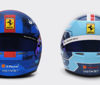 Ferrari показали шлемы Леклера и Сайнса для Гран-При Майами